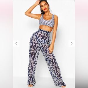 Boohoo Nautical Rope Print Pants